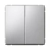 GAL000365 Переключатель двухклавишный (алюминий) Systeme Electric GAL000365