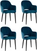 УТ000037357 Стул Венера велюр сине-зеленый 4 шт Stool Group (арт.УТ000037357)