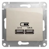 GSL000933 Розетка USB Type-A (молочный) Systeme Electric GSL000933