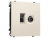 MS332510 Комплект механизма Ethernet RJ-45 и ТВ-розетки оконечной (Бежевый матовый) Ambrella Volt QUANT PRO MS332510