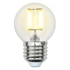 LED-G45-7,5W/WW/E27/CL GLA01TR картон Лампочка светодиодная шар прозрачная E27 7,5W 3000K Uniel LED-G45-7,5W/WW/E27/CL GLA01TR
