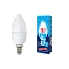 LED-C37-9W/NW/E14/FR/NR картон Лампочка светодиодная свеча белая E14 9W 4000K Volpe LED-C37-9W/NW/E14/FR/NR