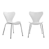 FR 0424P Комплект из 2-х стульев Seven Style белый с хромированными ножками Bradex Home FR 0424P