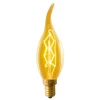 IL-V-CW35-60/GOLDEN/E14 ZW01 Лампочка накаливания свеча на ветру желтая E27 60W Uniel IL-V-CW35-60/GOLDEN/E14 ZW01