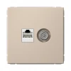 GAL001289 Розетка ТВ + Ethernet RJ-45 (песочный) Systeme Electric GAL001289