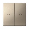 GAL000519 Выключатель жалюзи двухклавишный (шампань) Systeme Electric GAL000519