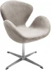 RF 0690 Кресло SWAN STYLE CHAIR латте, искусственная замша Bradex Home арт.RF 0690