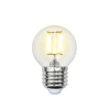 LED-G45-5W/NW/E27/CL/DIM GLA01TR картон Лампочка светодиодная шар прозрачная E27 5W 4000K Uniel LED-G45-5W/NW/E27/CL/DIM GLA01TR