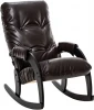 2102619000001 Кресло-качалка Модель 67 Венге, к/з Real Lite DK Brown Leset  арт.2102619000001