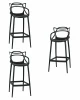 LMZL-PP601C-N3_P_B-03 Набор 3 шт Стул барный DOBRIN MASTERS BAR (чёрный (B-03)) LMZL-PP601C-N3_P_B-03 Dobrin D0000000000000013307