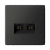 GAL001488 Розетка Ethernet RJ-45 двойная (базальт) Systeme Electric GAL001488
