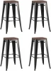 УТ000038366 Стул барный TOLIX WOOD черный глянцевый 4 шт Stool Group (арт.УТ000038366)