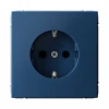 GAL001145S Розетка с заземлением и шторками (аквамарин) Systeme Electric GAL001145S