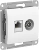 GSL000189 Розетка двойная TV+Ethernet RJ-45 (белый) Systeme Electric GSL000189