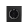 KR-78-0702-5 Розетка 1-ая с/з с/у, со шторками и крышкой 16А антрацит Kranz Strong KR-78-0702-5
