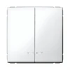 GAL000153 Выключатель двухклавишный с подсветкой (белый) Systeme Electric GAL000153