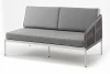 KAN-MLS2-001 W Mua H-grey(H-gray) "Канны" левый модуль плетеный из роупа, каркас алюминий белый муар, роуп светло-серый круглый, ткань светло-серая 4SIS УТ-00013580
