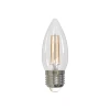 LED-C35-9W/3000K/E27/CL PLS02WH картон Лампочка светодиодная свеча прозрачная E27 9W 3000K Uniel LED-C35-9W/3000K/E27/CL PLS02WH