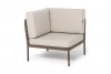 KAN-MС-001 RAL8016 Mua brown(beige15052) "Канны" угловой модуль плетеный из роупа, каркас алюминий коричневый (RAL8016) муар, роуп коричневый круглый, ткань бежевая 15052 4SIS УТ-00013577