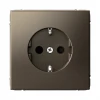 GAL000645S Розетка с заземлением и шторками (мокко) Systeme Electric GAL000645S