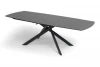 GRAY-90-160/240-B5609 black "Эльбрус" стол раздвижной из HPL 160-240х90см, H77-75, цвет столешницы "серый гранит" 4SIS УТ-00013924