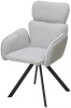 670M05870 Стул ЛОНГ (LONG) 360 град. поворот. NS10 Серый, букле / черный каркас M-City 64322