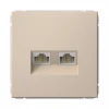 GAL001285 Розетка Ethernet RJ-45 двойная (песочный) Systeme Electric GAL001285