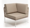 KAN-MС-001 W Mua beige(beige15052) "Канны" угловой модуль плетеный из роупа, каркас алюминий белый муар, роуп бежевый круглый, ткань бежевая 15052 4SIS арт.УТ-00009979