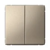 GAL000565 Переключатель двухклавишный (шампань) Systeme Electric GAL000565