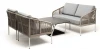 KANS2C2TJ-4-A232954-SET mel-grey "Канны" лаунж-зона 4-местная из роупа со столом "Глория" (серый гранит), каркас алюминиевый светло-серый, роуп серый меланж 4SIS арт.УТ-00005963