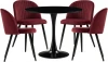 528367 Стол кухонный Woodville Аринай wine red / black