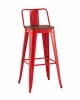 УТ000042113 Стул барный TOLIX со спинкой красный глянцевый + темное дерево KD Stool Group УТ000042113