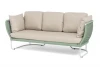 FID-S-3-002 RAL7035 Mua T-green4204(beige160) "Фиджи" диван 3-местный плетеный из роупа, каркас алюминий светло-серый (RAL7035) муар, роуп зеленый (4204) круглый tex, ткань Mossle бежевая 4SIS FID-S-3-002 RAL7035 Mua T-green4204(beige160)