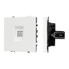 054304(1) Розетка ARL NOBE компьютерная софт-тач белый кварц SCT-MPC1-SFPL-WH (RJ-45, CAT6) (Arlight,) 054304(1)