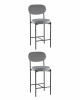 УТ000043031 Стул Бриф Original N полубарный велюр серый 2 шт. Stool Group УТ000043031
