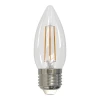 LED-C35-9W/4000K/E27/CL/DIM GLA01TR картон Лампочка светодиодная свеча прозрачная E27 9W 4000K Uniel LED-C35-9W/4000K/E27/CL/DIM GLA01TR