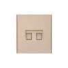 KR-78-0725-8 Розетка компьютерная двойная RJ45+RJ45 кат6 с/у шелк Kranz Strong KR-78-0725-8