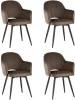 УТ000037362 Стул Венера вращающийся велюр коричневый 4 шт Stool Group (арт.УТ000037362)