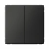 GAL001465 Переключатель двухклавишный (базальт) Systeme Electric GAL001465