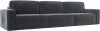 121046 Диван прямой Прага Классик лонг (Серый/Велюр) Лига Диванов арт.121046