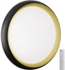 7651/EL Настенно-потолочный светильник Sonex Tofiq Black 7651/EL PALE SN пластик/черный/золотой LED 70Вт 3000-6000К D480 IP43 пульт ДУ (220V, круглые)