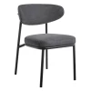 FR 1087 Стул Lucas 2 темно-серый шенилл с чёрными ножками Bradex Home FR 1087