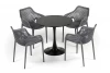 ВC2T-3-SET "Беллини" обеденная группа на 4 персоны, цвет темно-серый 4SIS ВC2T-3-SET