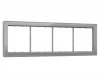 SF350504 Рамка на 4 поста (сталь стекло закаленное натуральное) Ambrella Volt SIGMA SF350504