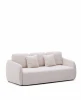 251368 Laira 3-местный диван-кровать из шенилла цвет экрю 225 см La Forma (ex Julia Grup) арт.251368