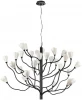 5090/30 Подвесная люстра Odeon Light Gardi 5090/30 черный матовый/белый/фарфор G4 LED 30*5W (220V, на тросе, цветы)