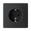 GAL001043 Розетка с заземлением (карбон) Systeme Electric GAL001043