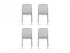 966308 Комплект стульев Bottega 4 шт. ОГОГО Обстановочка! 966308 (Пластик/Светло-серый)