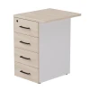 254T1203W3DY Тумба приставная Everprof EVO (ЭВО) с топом 510х600x755 Белый/Дуб Соната 254T1203W3DY