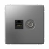 GAL000989 Розетка ТВ + Ethernet RJ-45 (сталь) Systeme Electric GAL000989